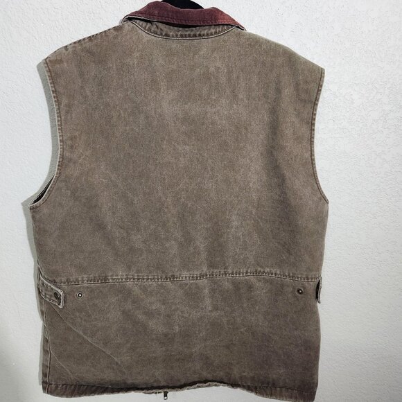 The Vermont Barn Coat Vest Mens Large Brown Fleece Lined Workwear VT-75553 - Picture 3 of 16